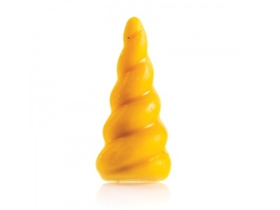 Chocolade Unicorn Goudgeel 19x44mm 12st.