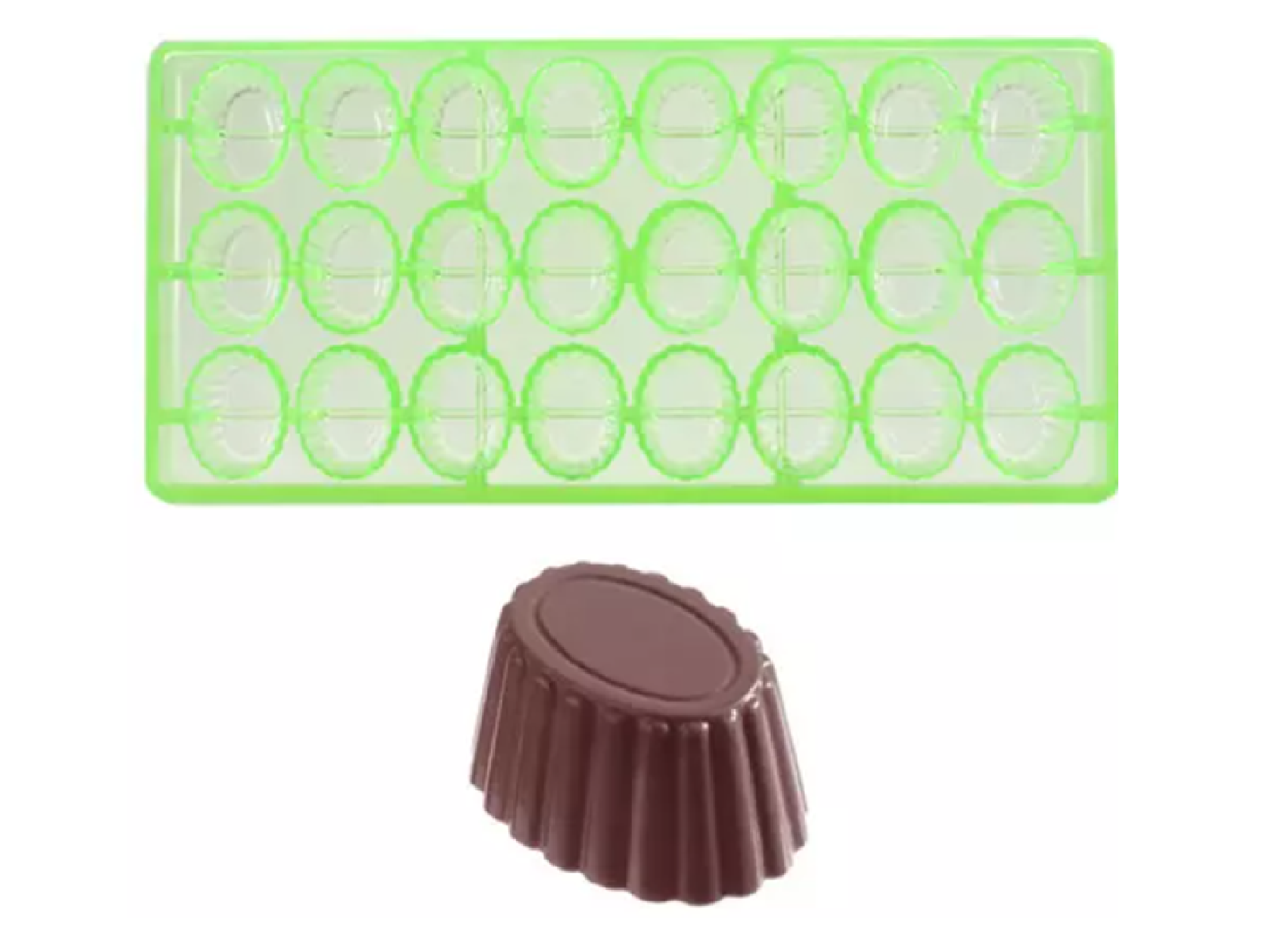 Bonbonvorm Chocolate World GL Cuvette Ovaal (24x) 35x26x19mm
