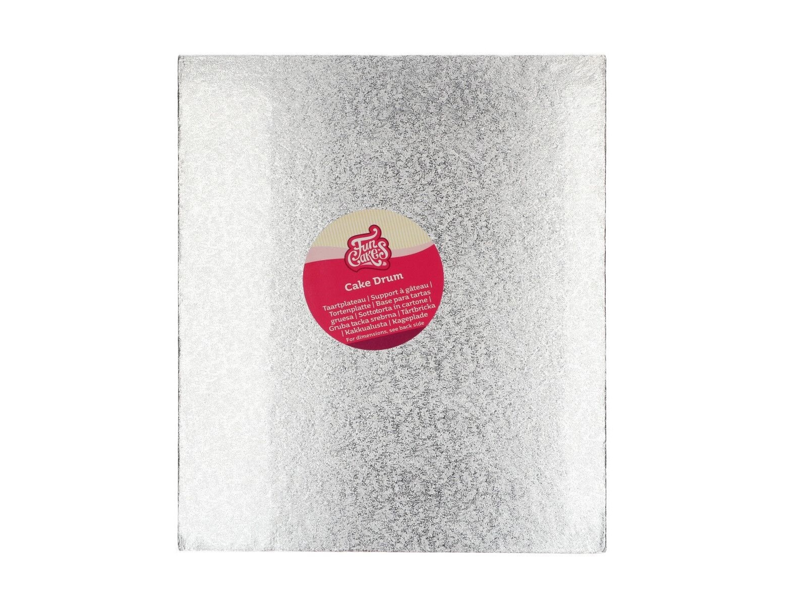 Cake Drum Rechthoek Zilver - 35,5 x 30,5 cm