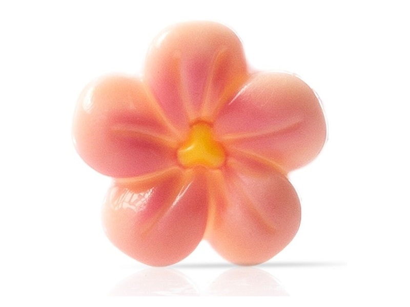 Chocolade decoratie Bloem Perzik