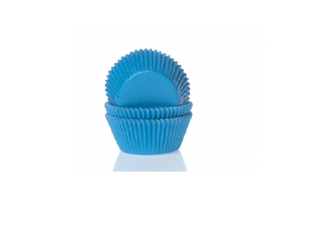 Cupcake cups Mini Cyaanblauw pk/60