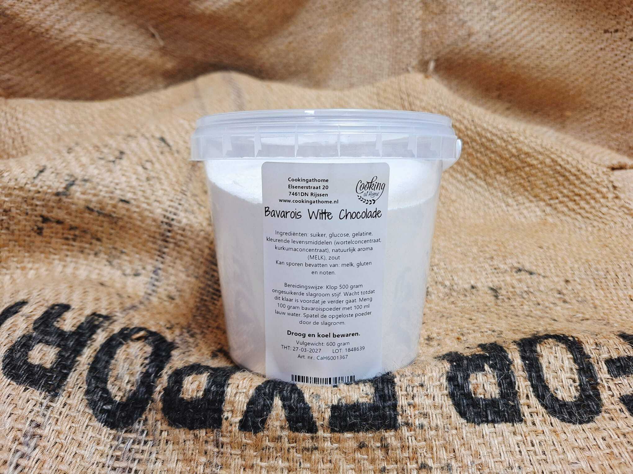 Bavarois Witte chocolade 600 gram