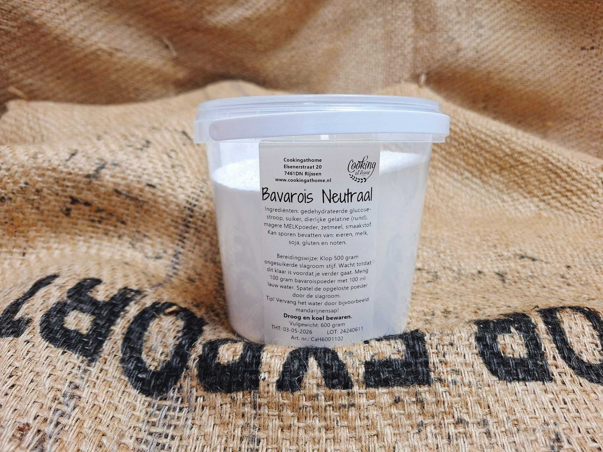 Bavarois Neutraal 600 gram