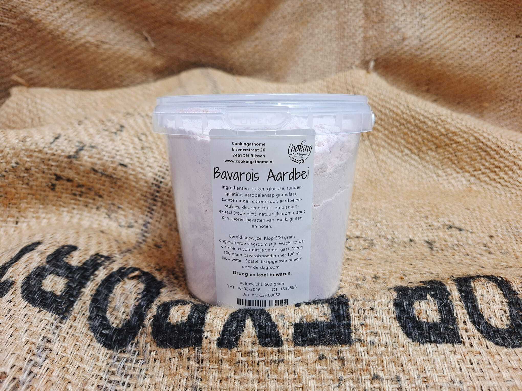 Bavarois Aardbei 600 gram