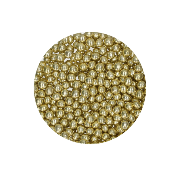 FunCakes Crispy Choco Pearls - Metallic Yellow 60g