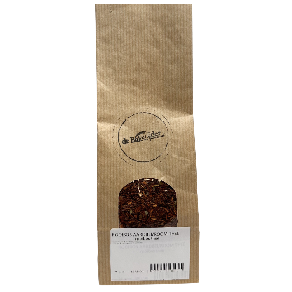 Rooibos aardbei-room thee 75 gram