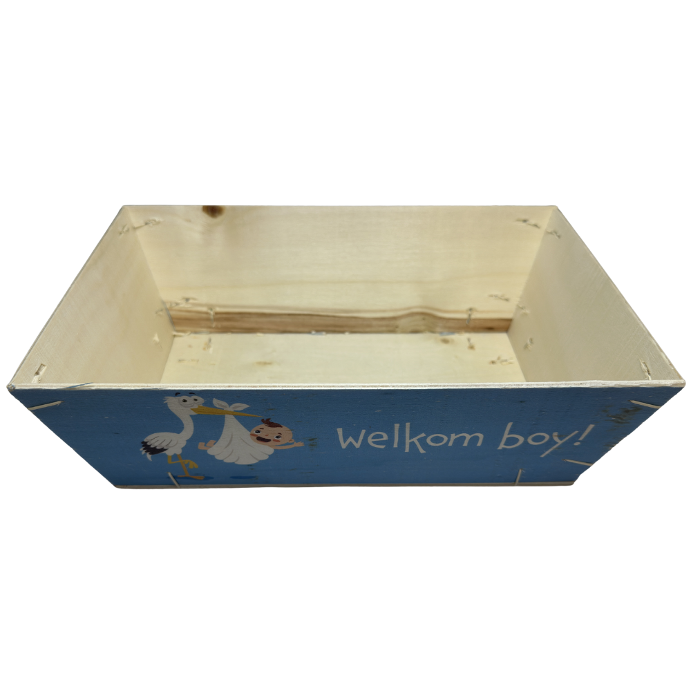 Houten Bakje Geboorte Jongen