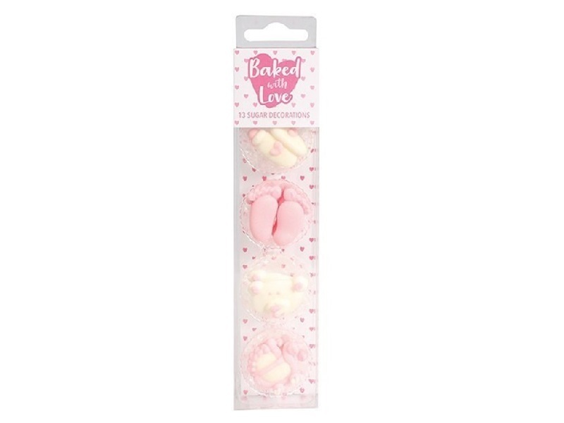 Culpitt Suikerdecoratie Baby Roze 25mm 13st.