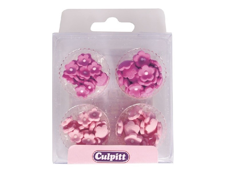 Culpitt Suikerdecoratie Bloempjes Roze 100st