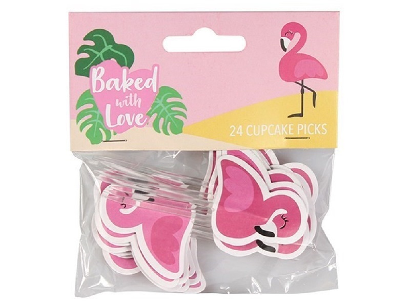 Culpitt Taartdecoratie Prikkers Flamingo 80mm 24st.