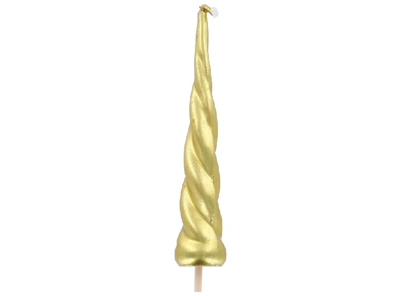 Culpitt Taartkaars Unicorn Hoorn Goud 10.5cm