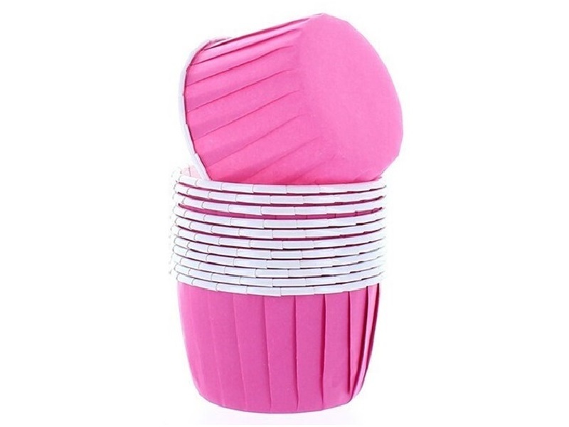 Cupcake Cups Donker Roze 50mm 12st. Culpitt
