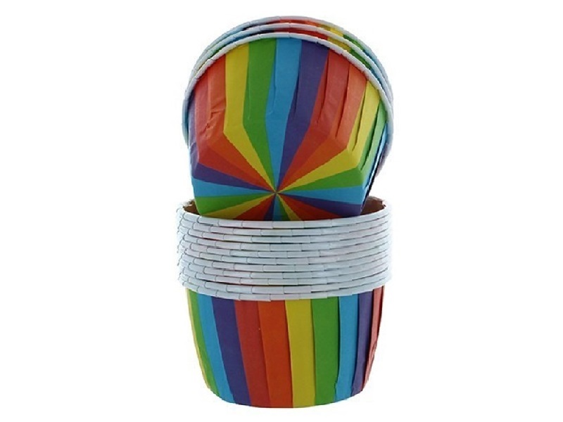 Cupcake Cups Regenboog 60mm 24st. Culpitt