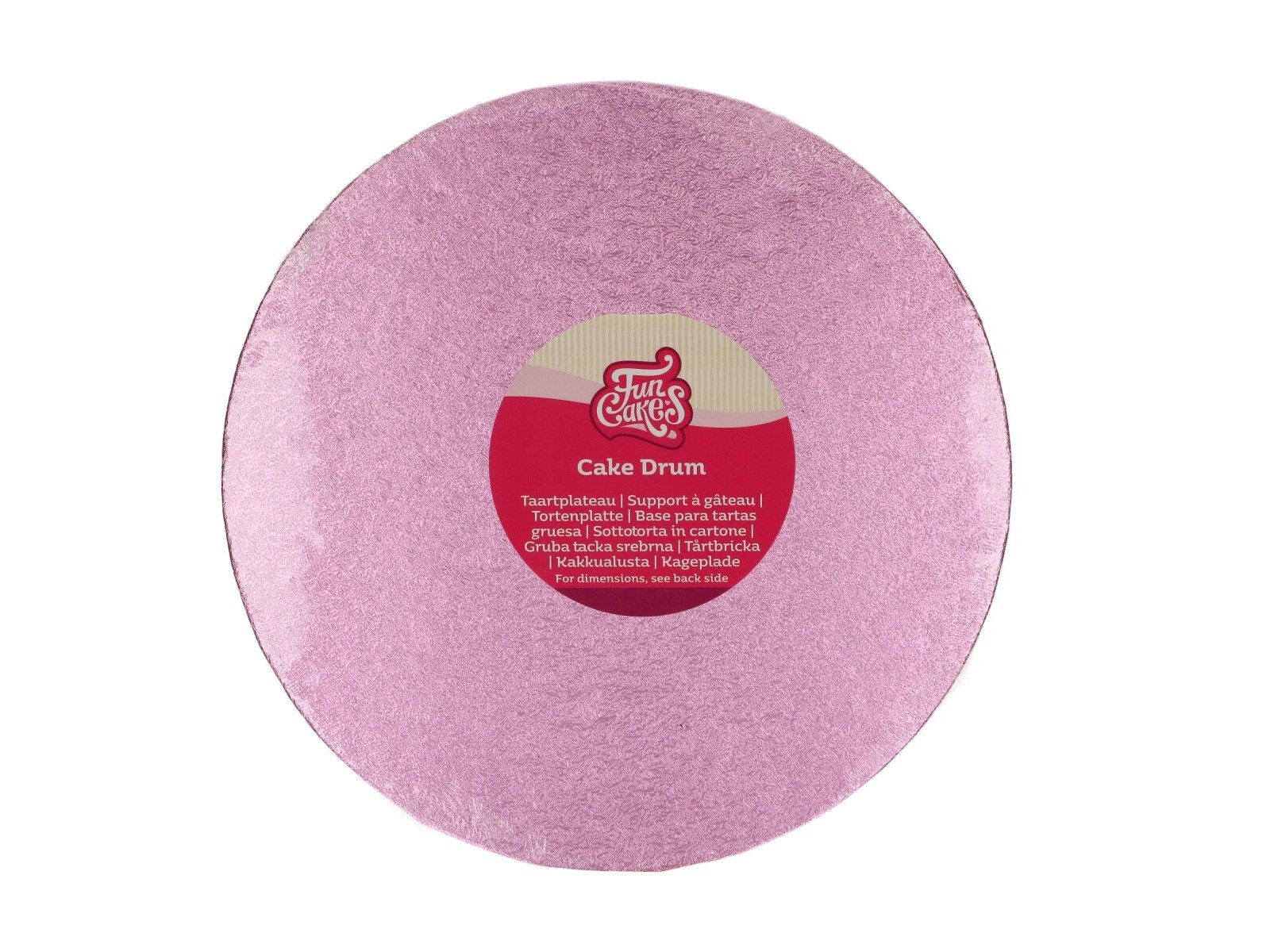 Cake Drum Rond Roze - 25 cm