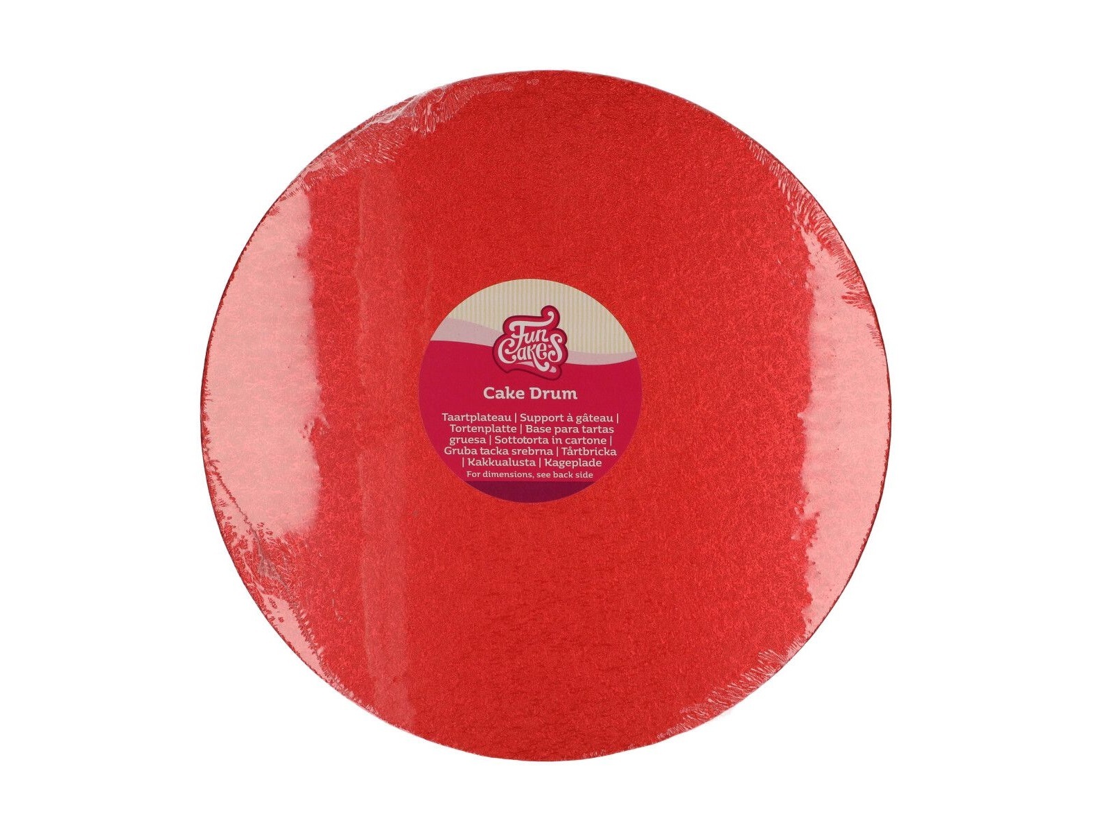 Cake Drum Rond Rood - 30.5 cm