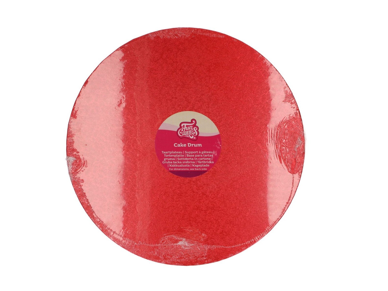 Cake Drum Rond Rood - 35,5 cm