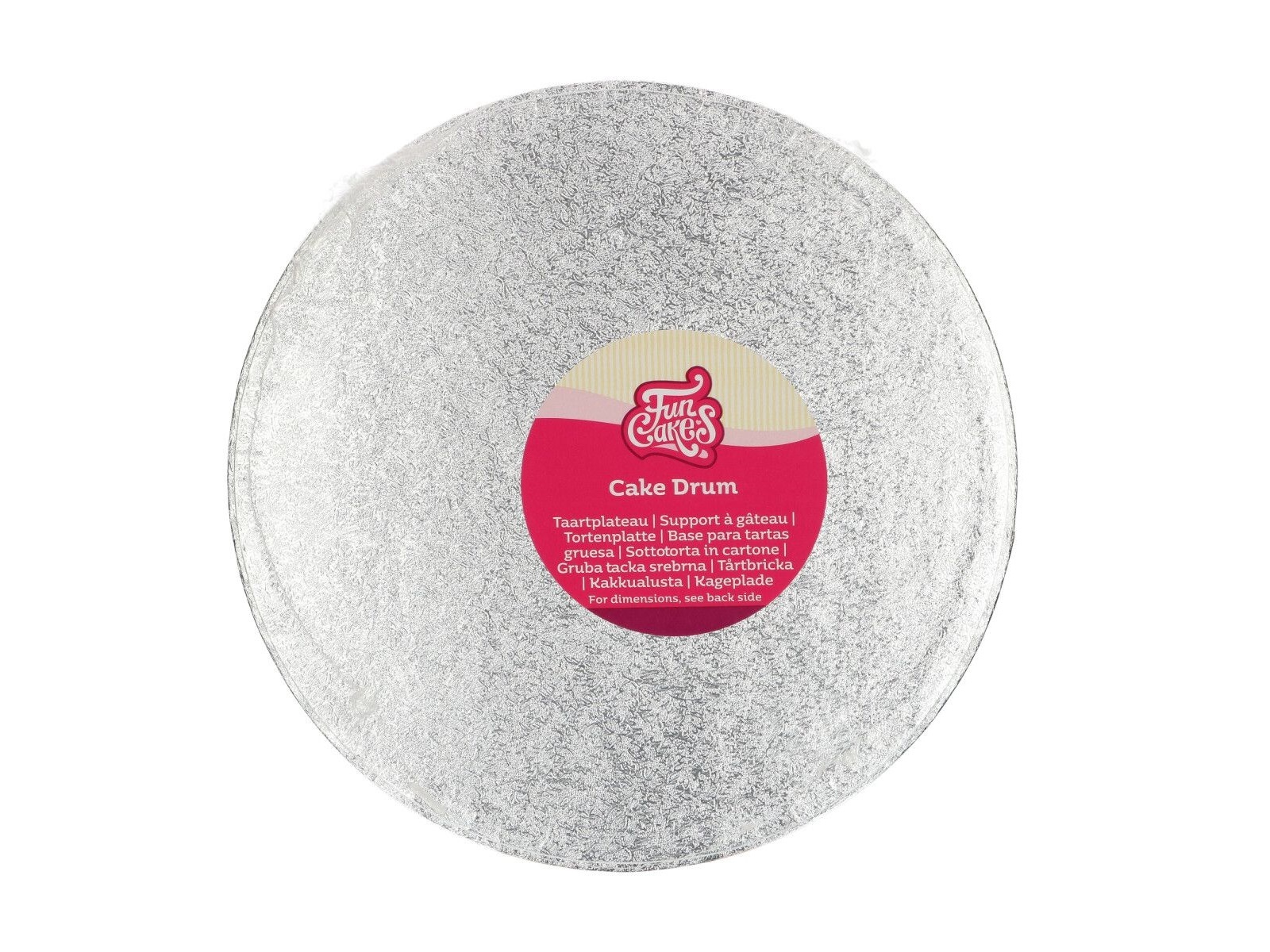 Cake Drum Rond Zilver - 25 cm