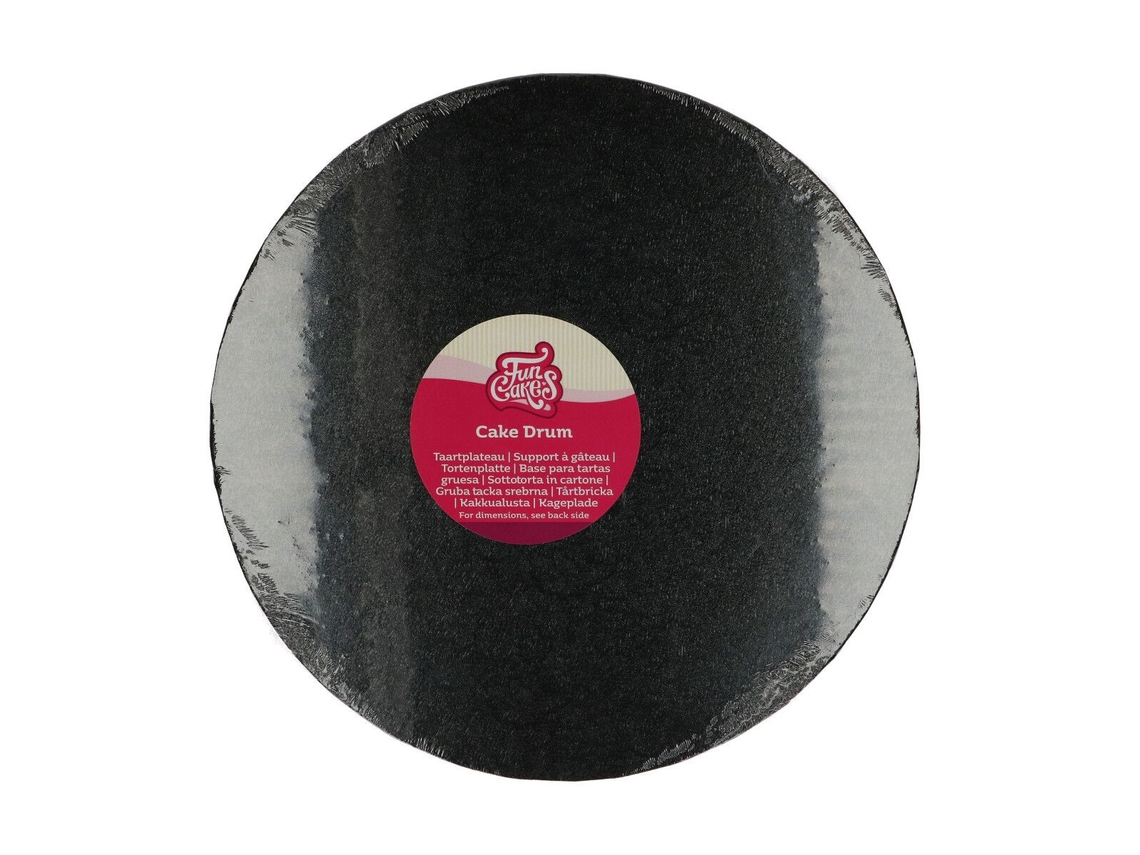 Cake Drum Rond Zwart - 30,5 cm**