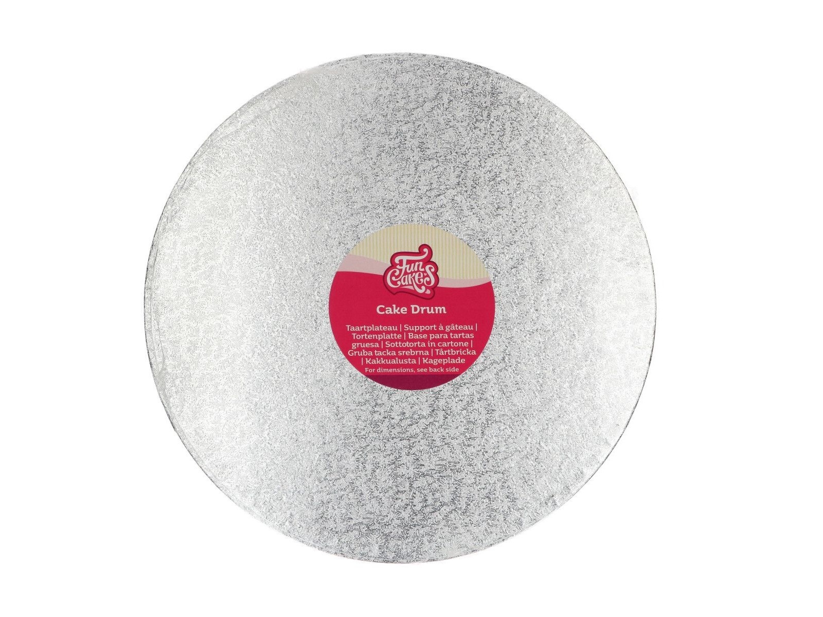 Cake Drum Rond Zilver - 30.5 cm