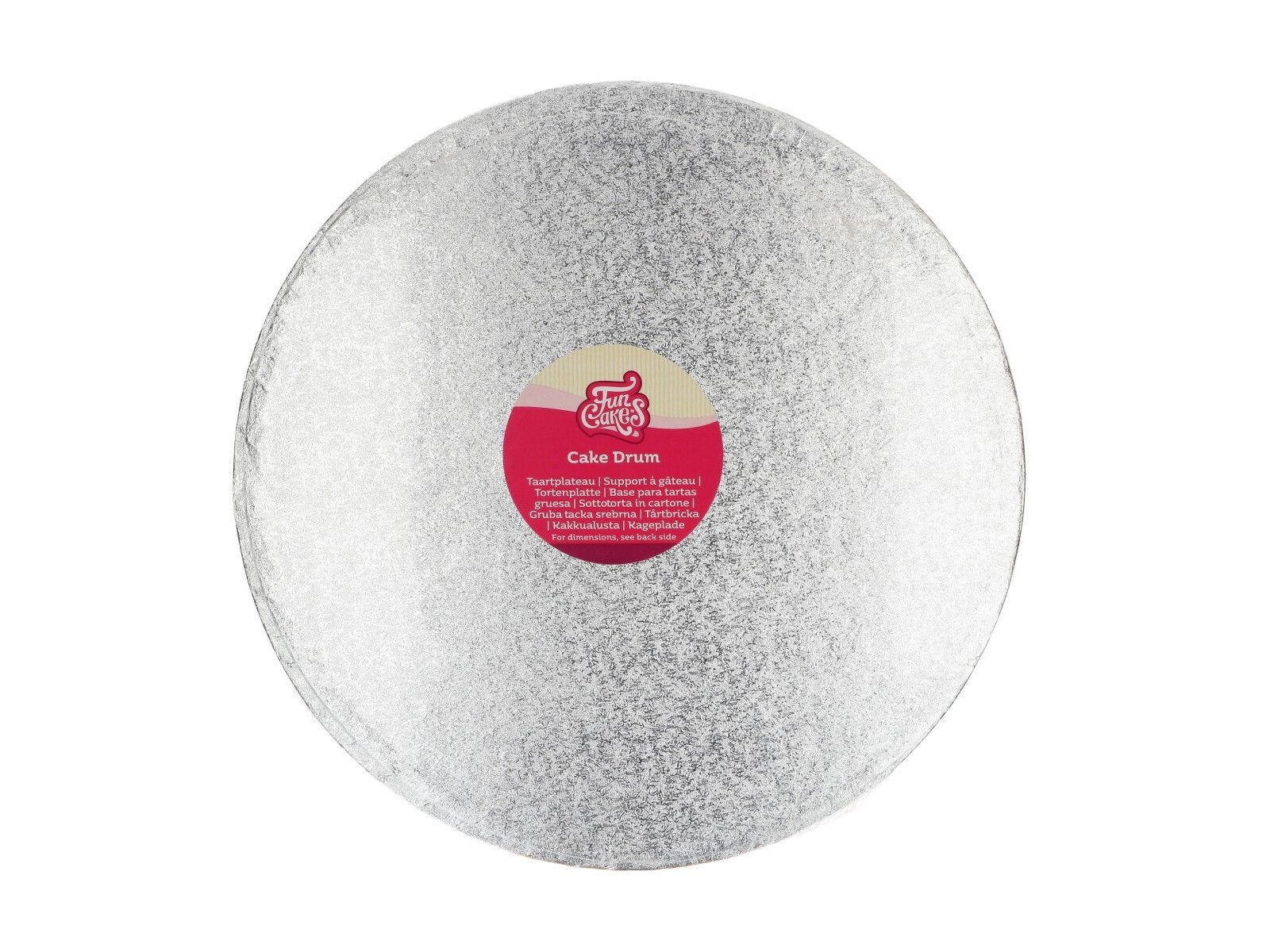 Cake Drum Rond Zilver - 35 cm