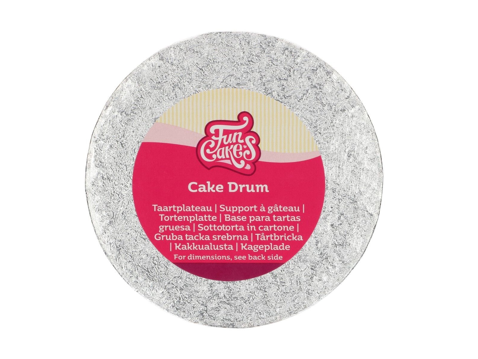 Cake Drum Rond Zilver - 15 cm