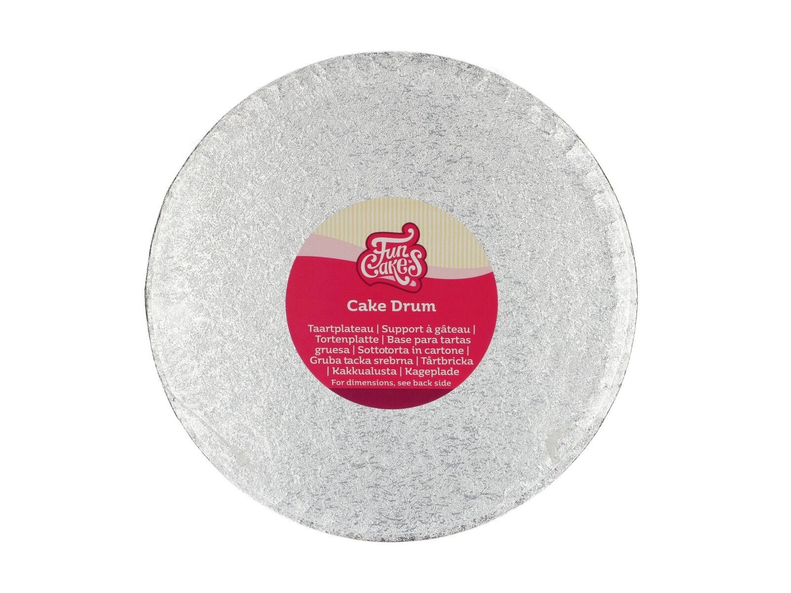 Cake Drum Rond Zilver - 22,5 cm
