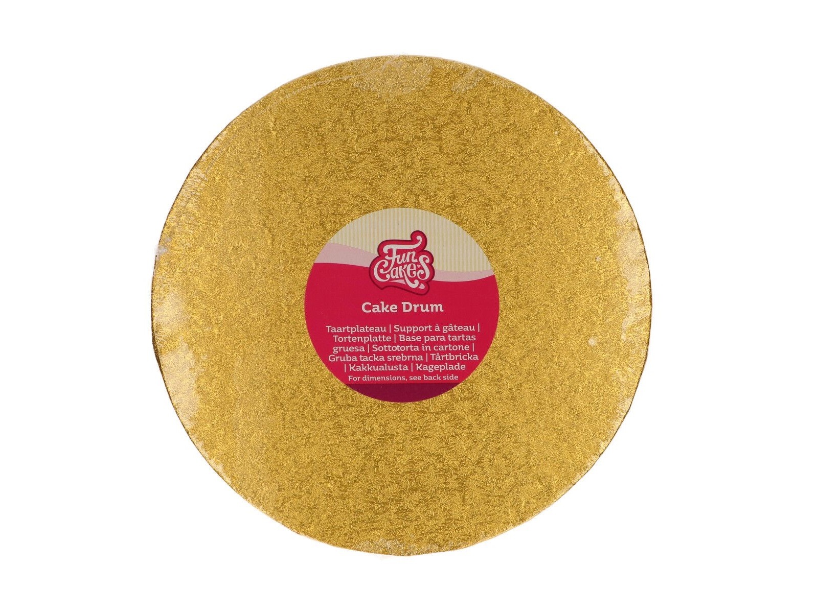 Cake Drum Rond Goud - 25 cm