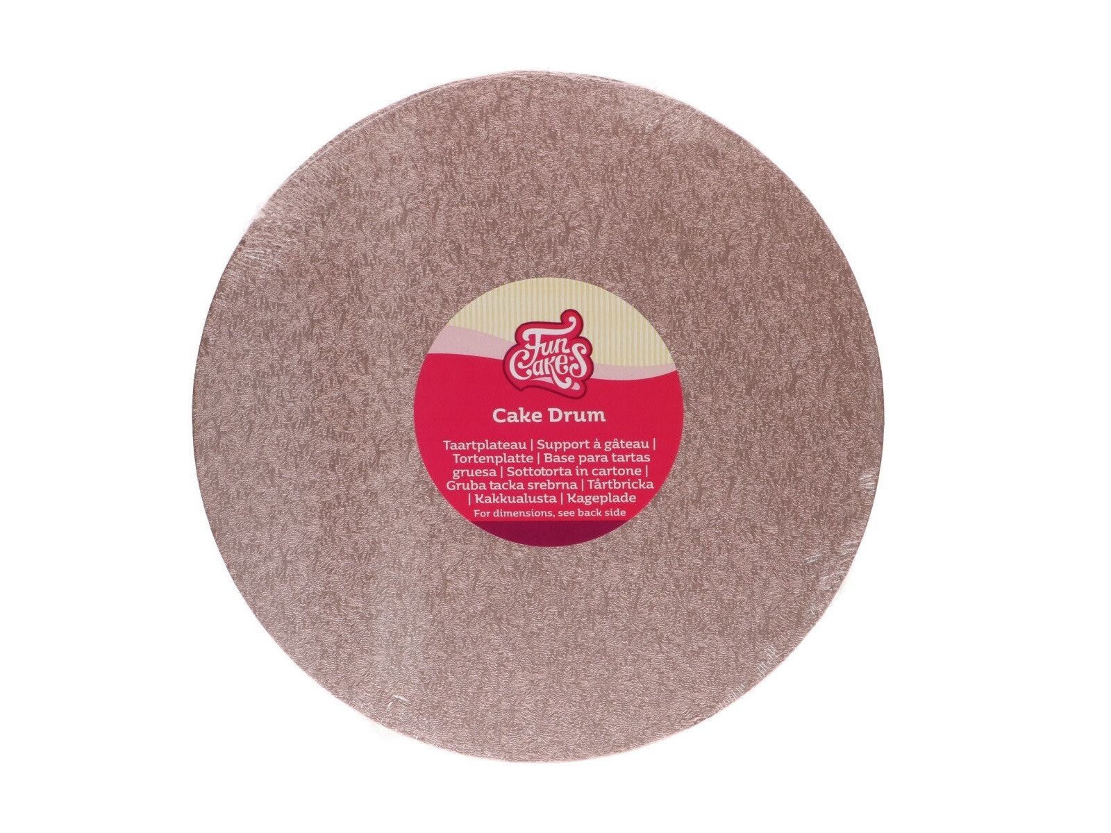 Cake Drum Rond Rose Goud - 25 cm