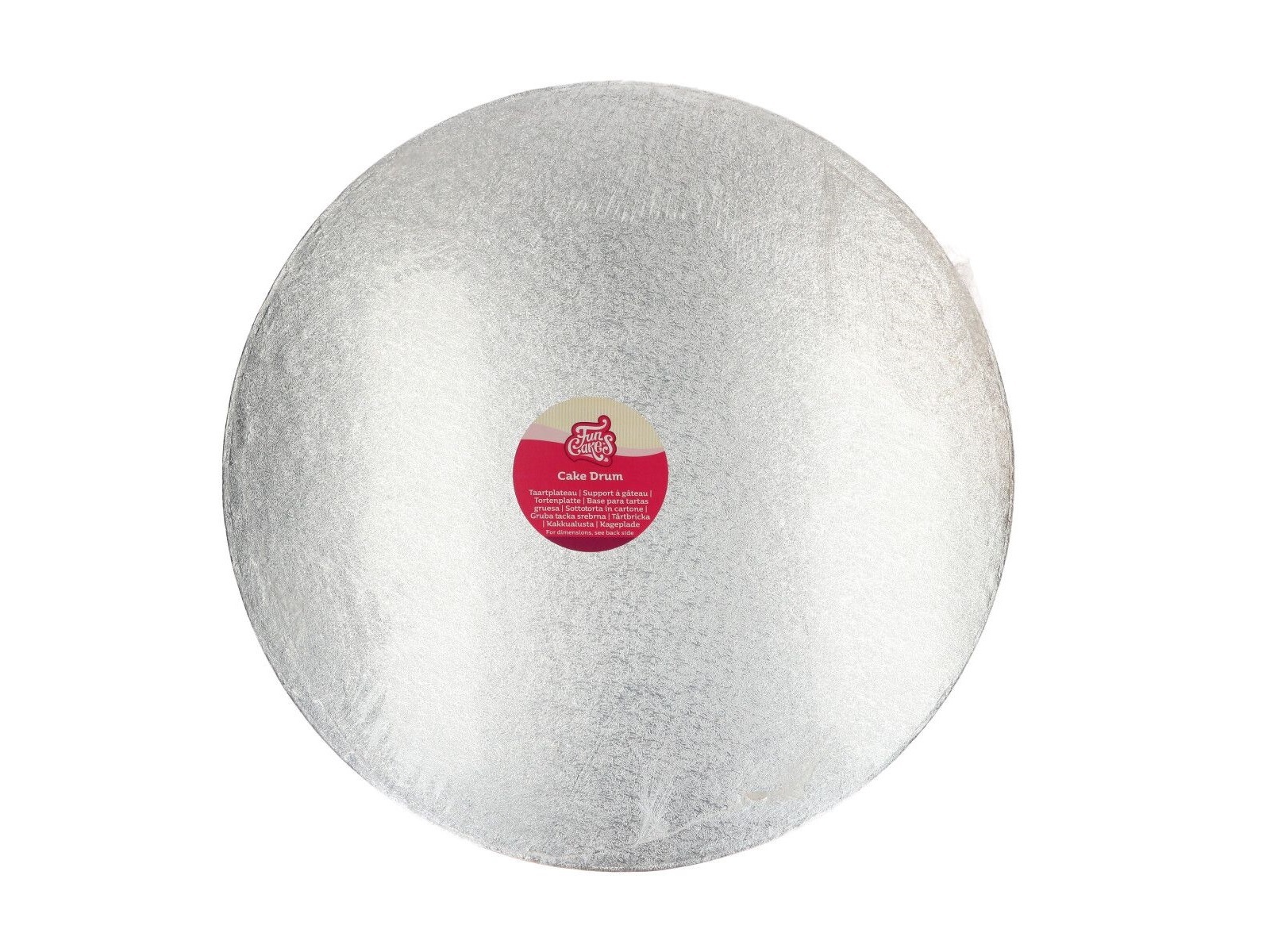 Cake Drum Rond Zilver - 50,5 cm