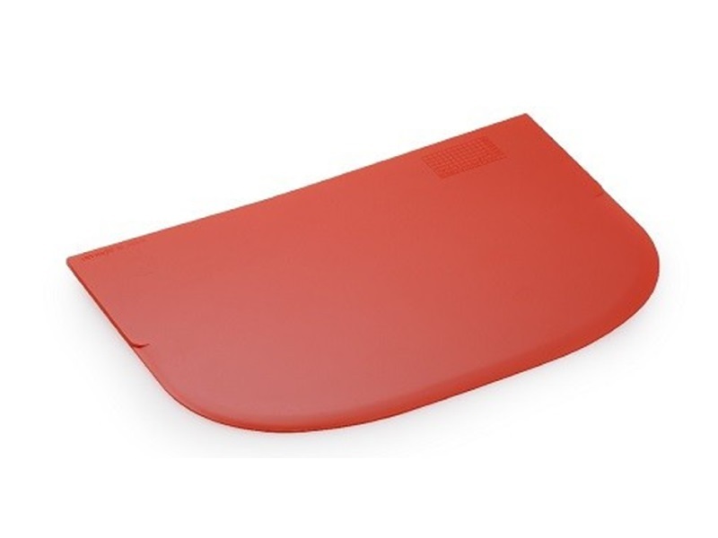 Deegkrabber kunststof rechthoek 14.8 x 9.9 cm rood