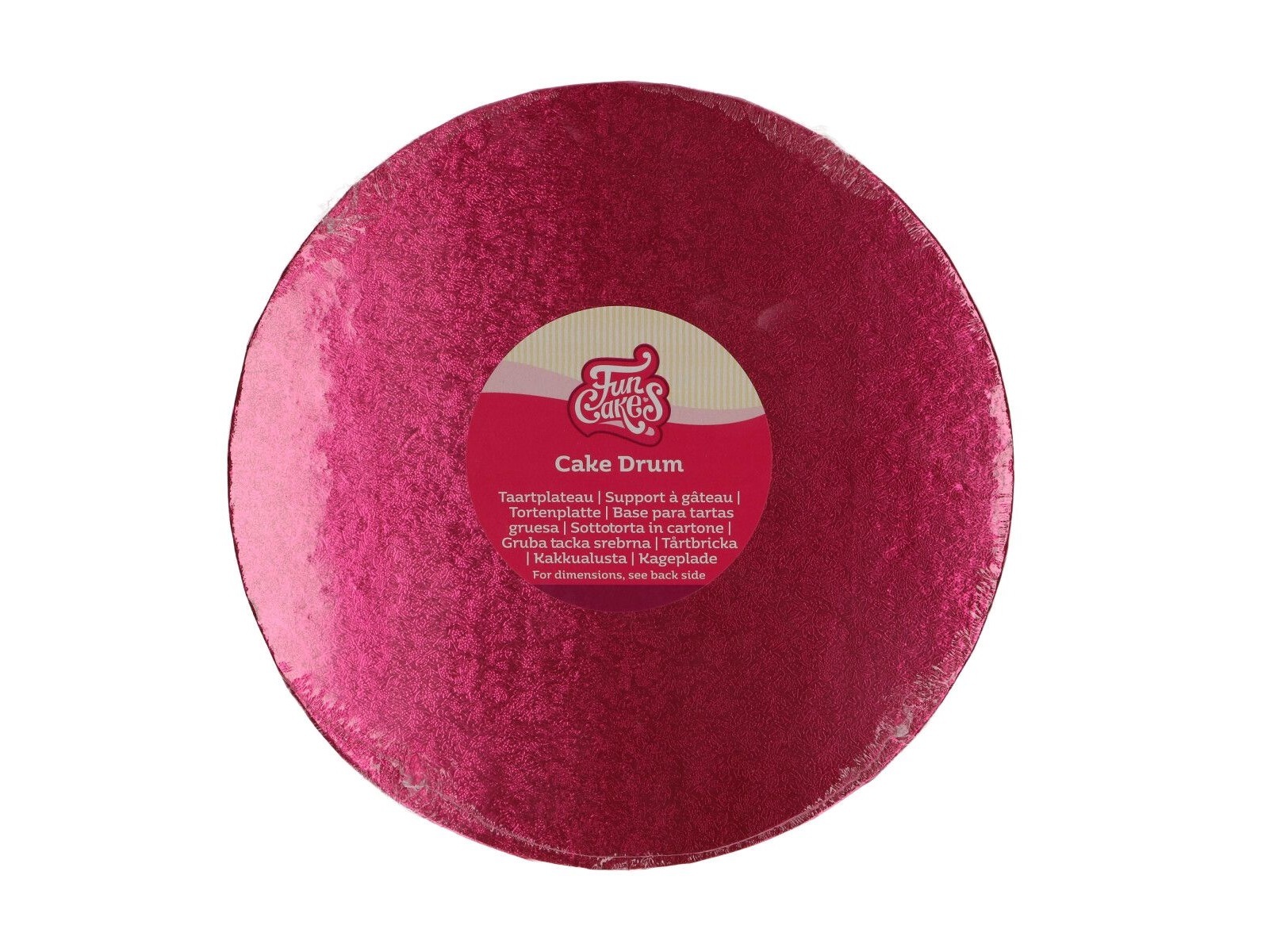 Cake Drum Rond Cerise - 25 cm