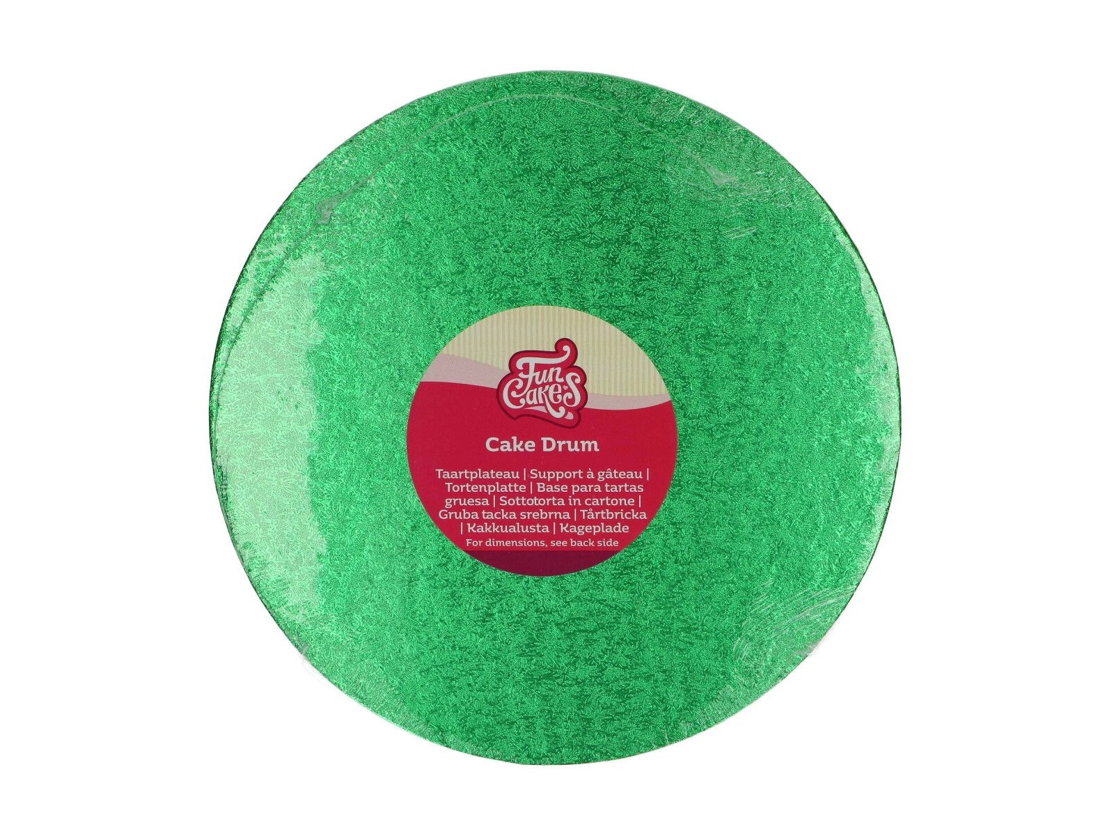 Cake Drum Rond Groen - 25 cm