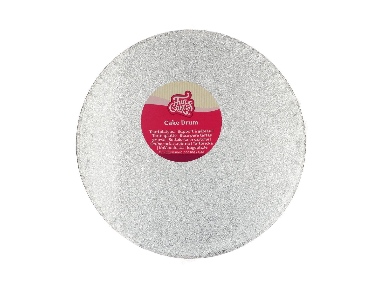 Cake Drum Rond Zilver - 27.5 cm