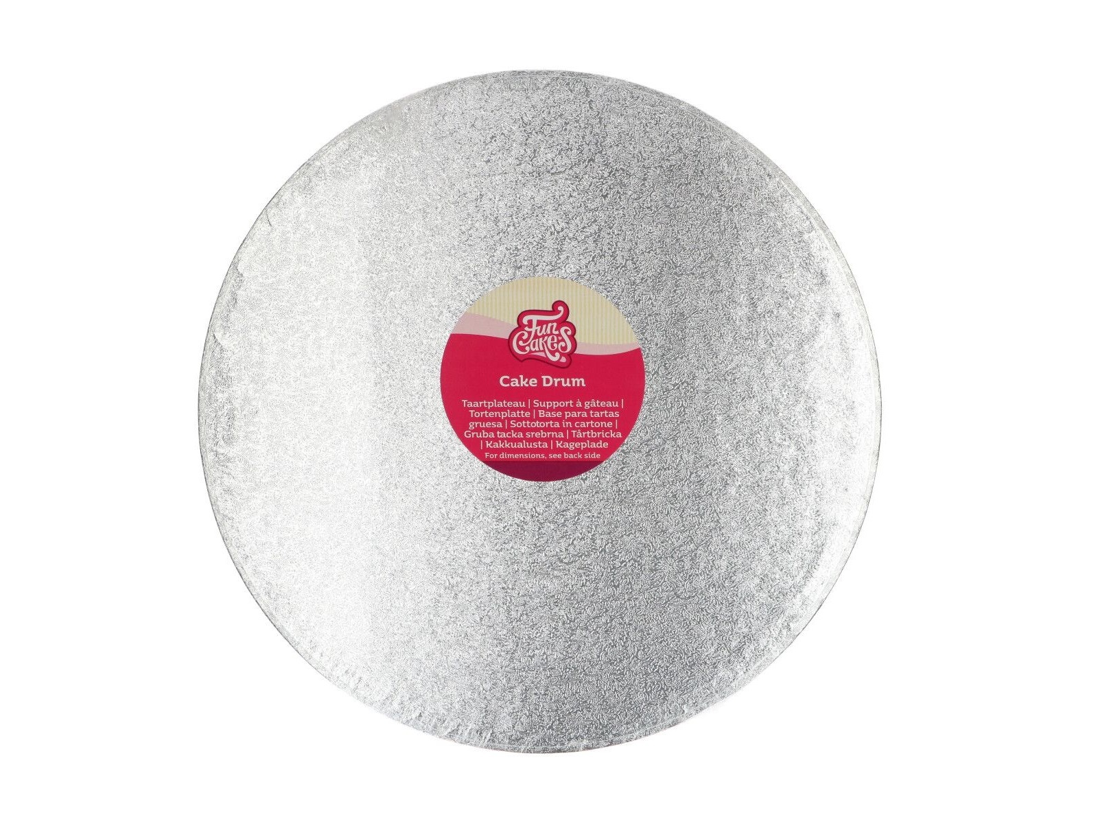 Cake Drum Rond Zilver - 33 cm