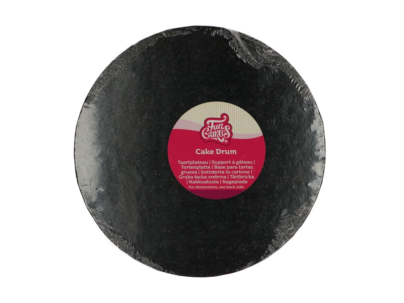 Cake Drum Rond Zwart - 25 cm
