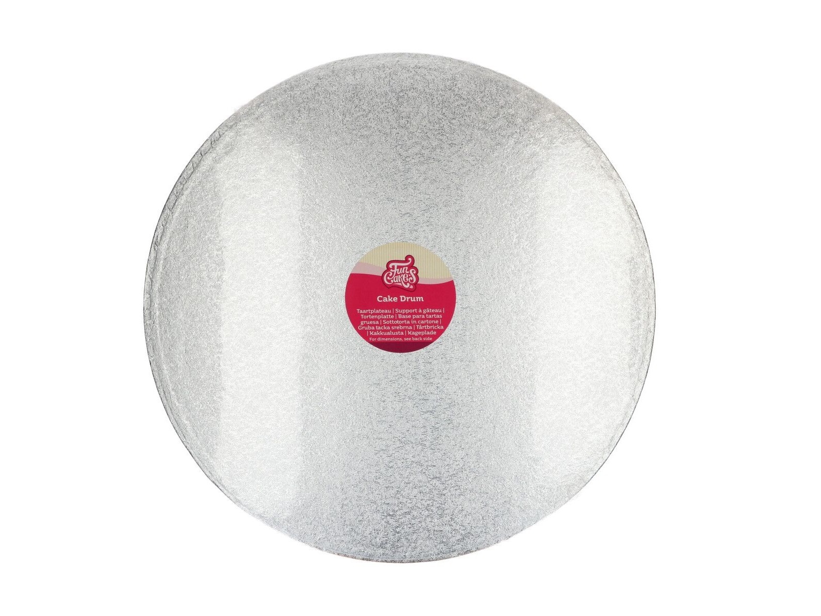 Cake Drum Rond Zilver - 45,5 cm