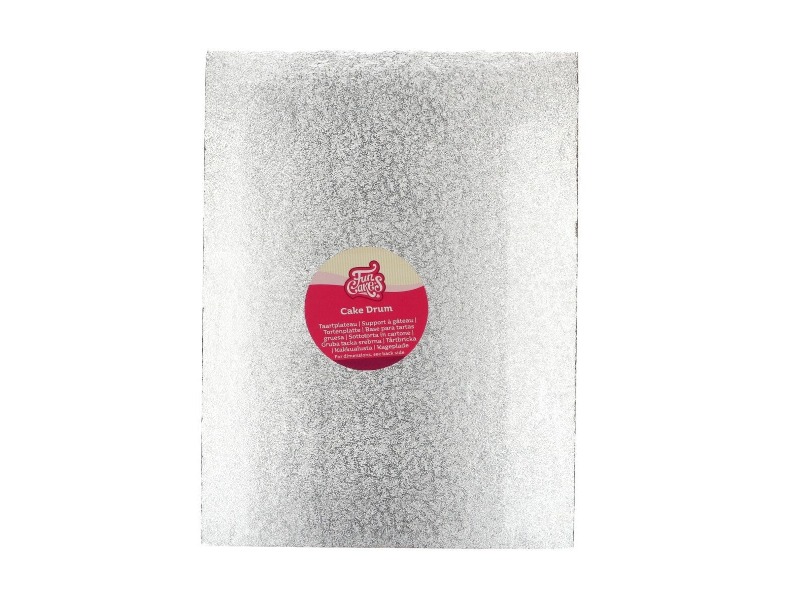 Cake Drum Rechthoek Zilver - 40,5 x 30,5 cm