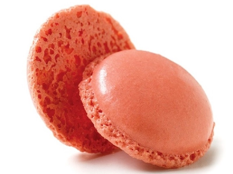 Macarons Aardbei Ø3.5cm per 12 halve
