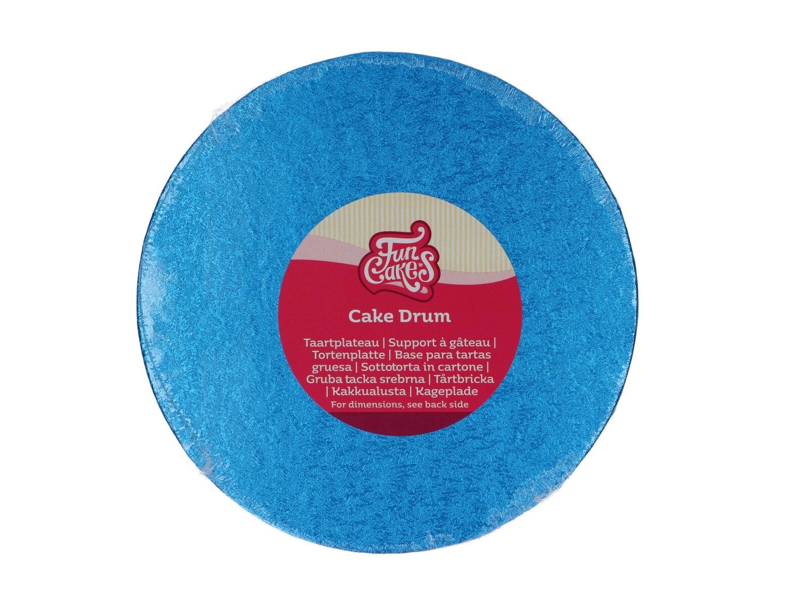 Cake Drum Rond Blauw - 20 cm **