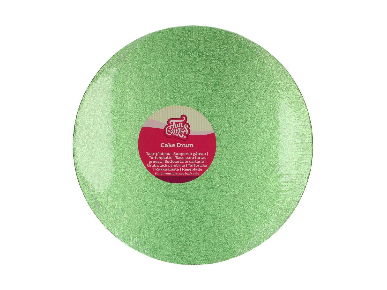 Cake Drum Rond Licht Groen - 30,5 cm