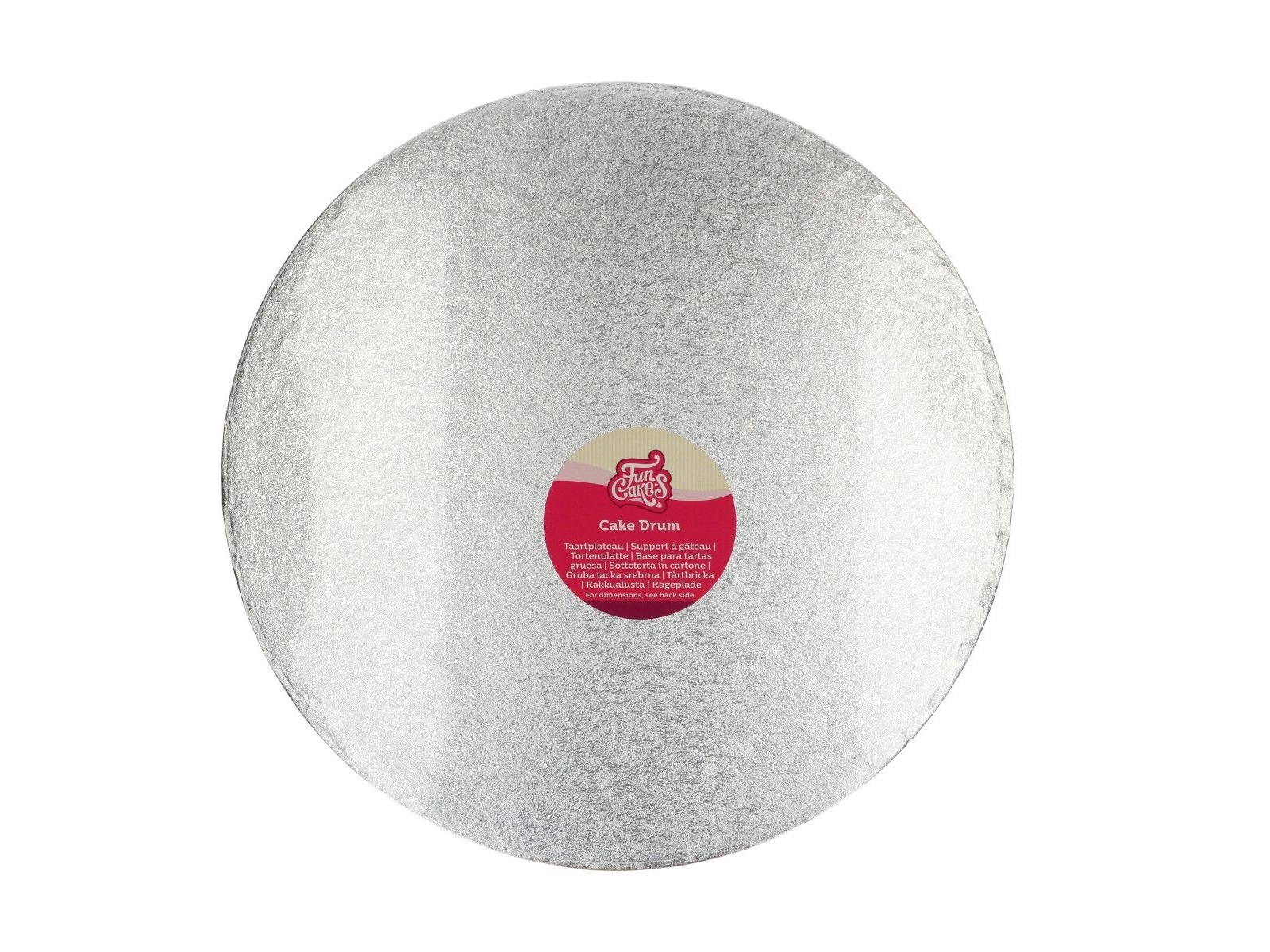 Cake Drum Rond Zilver - 40,5 cm