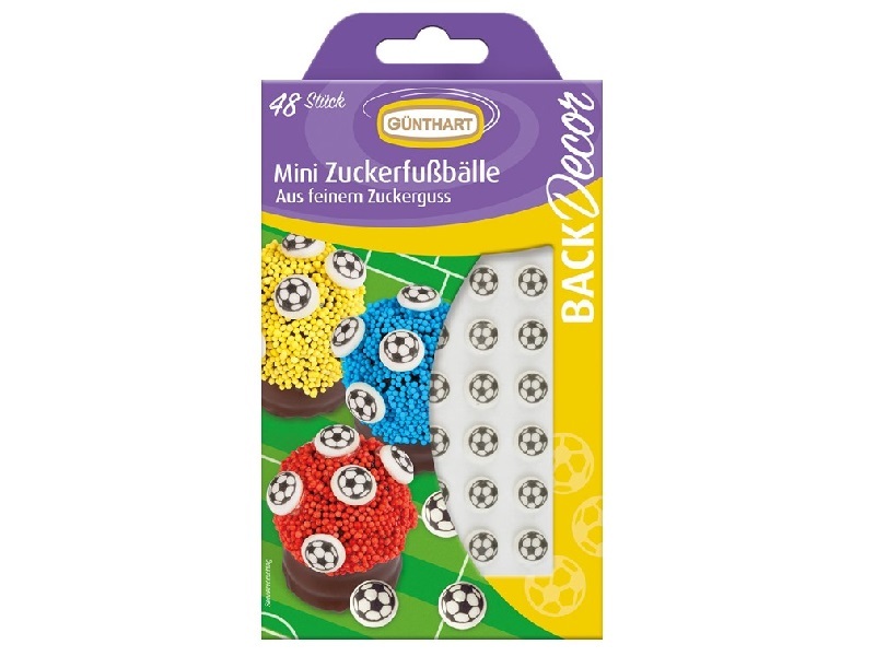 Günthart Suikerdecoratie Mini Voetballen 48st.