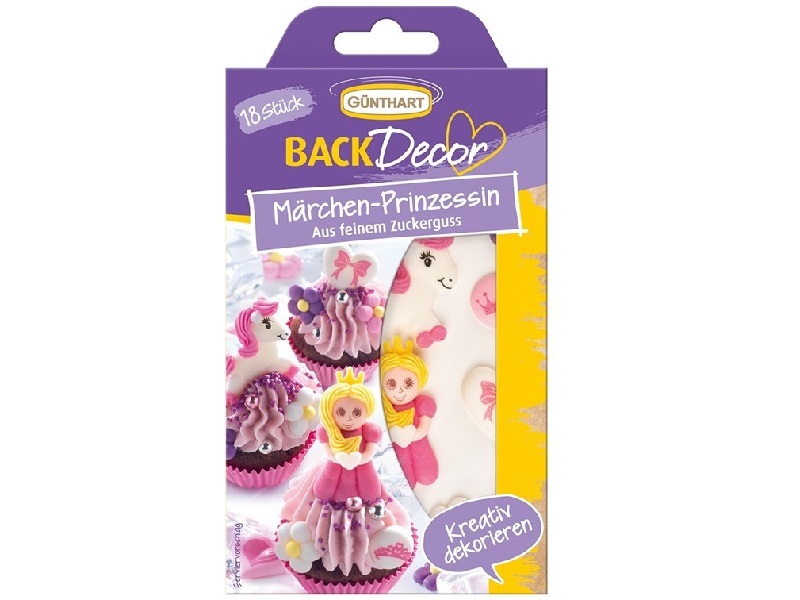 Günthart Suikerdecoratie Prinses en Unicorn 18st.**