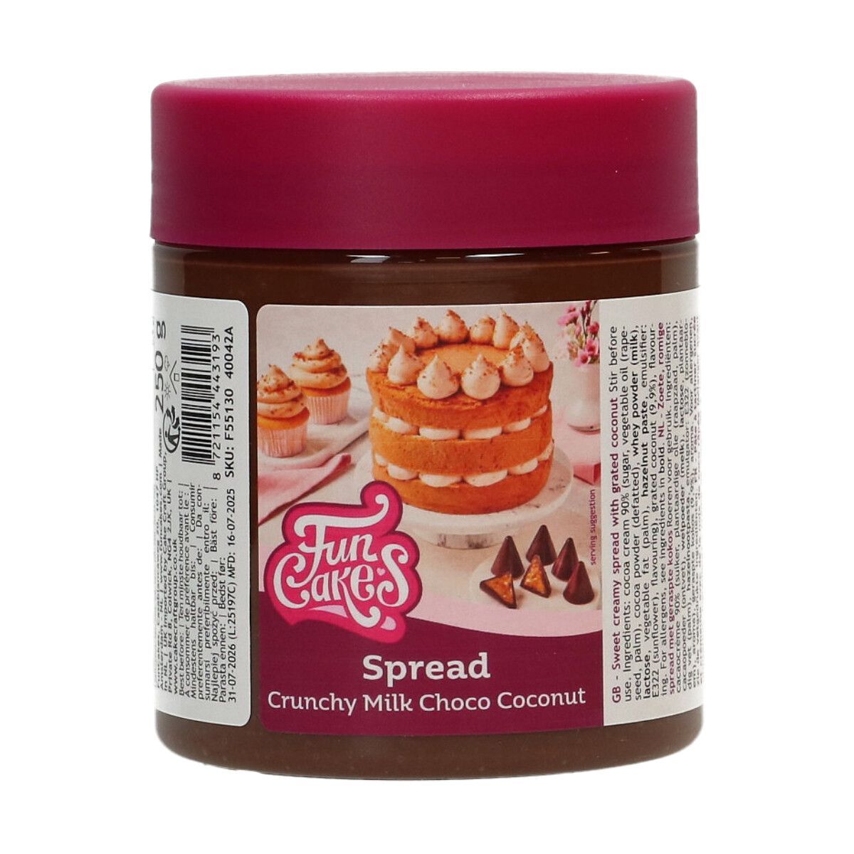 FunCakes Spread - Crunchy Milk Choco Coconut