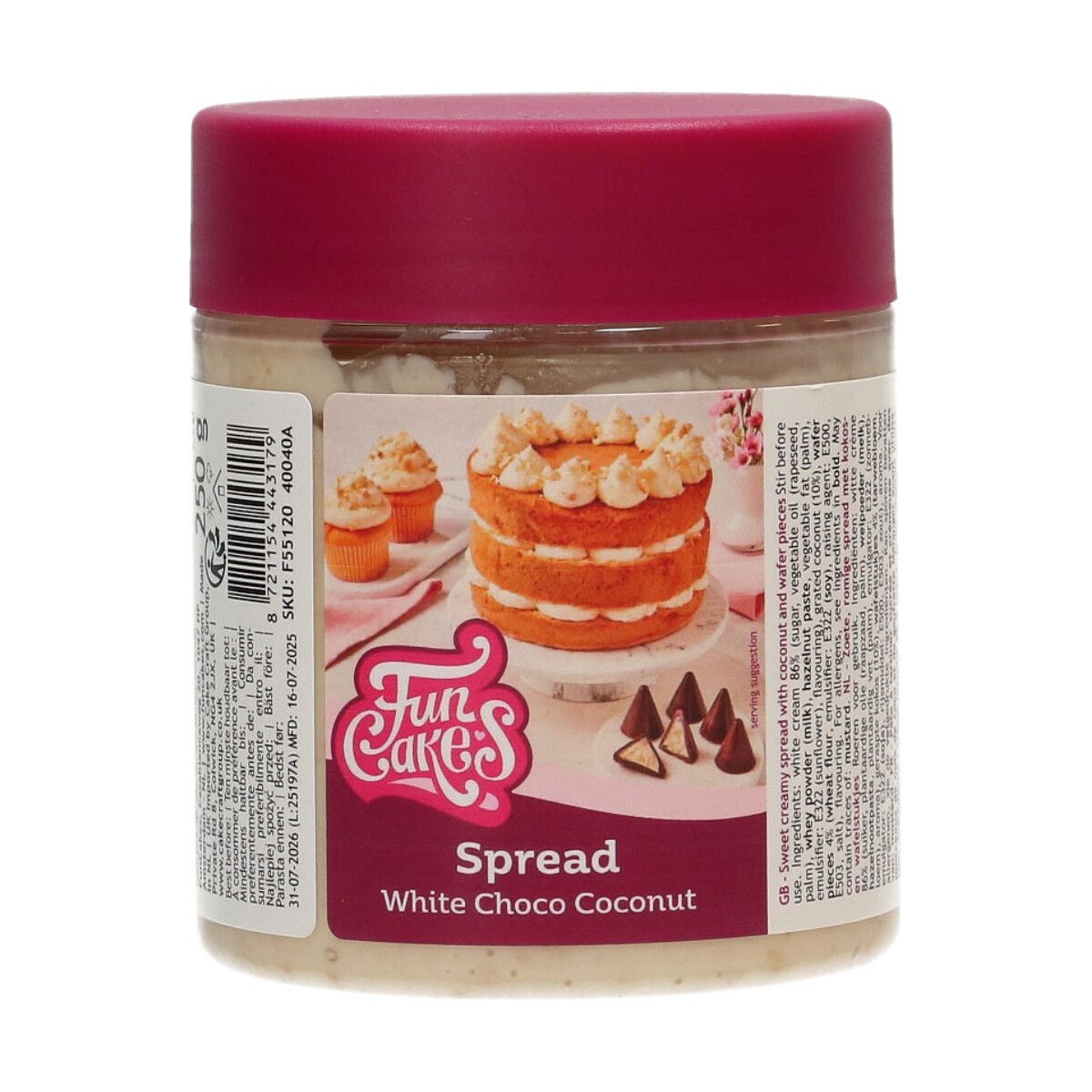 FunCakes spread - Crunchy White Choco Coconut 250g