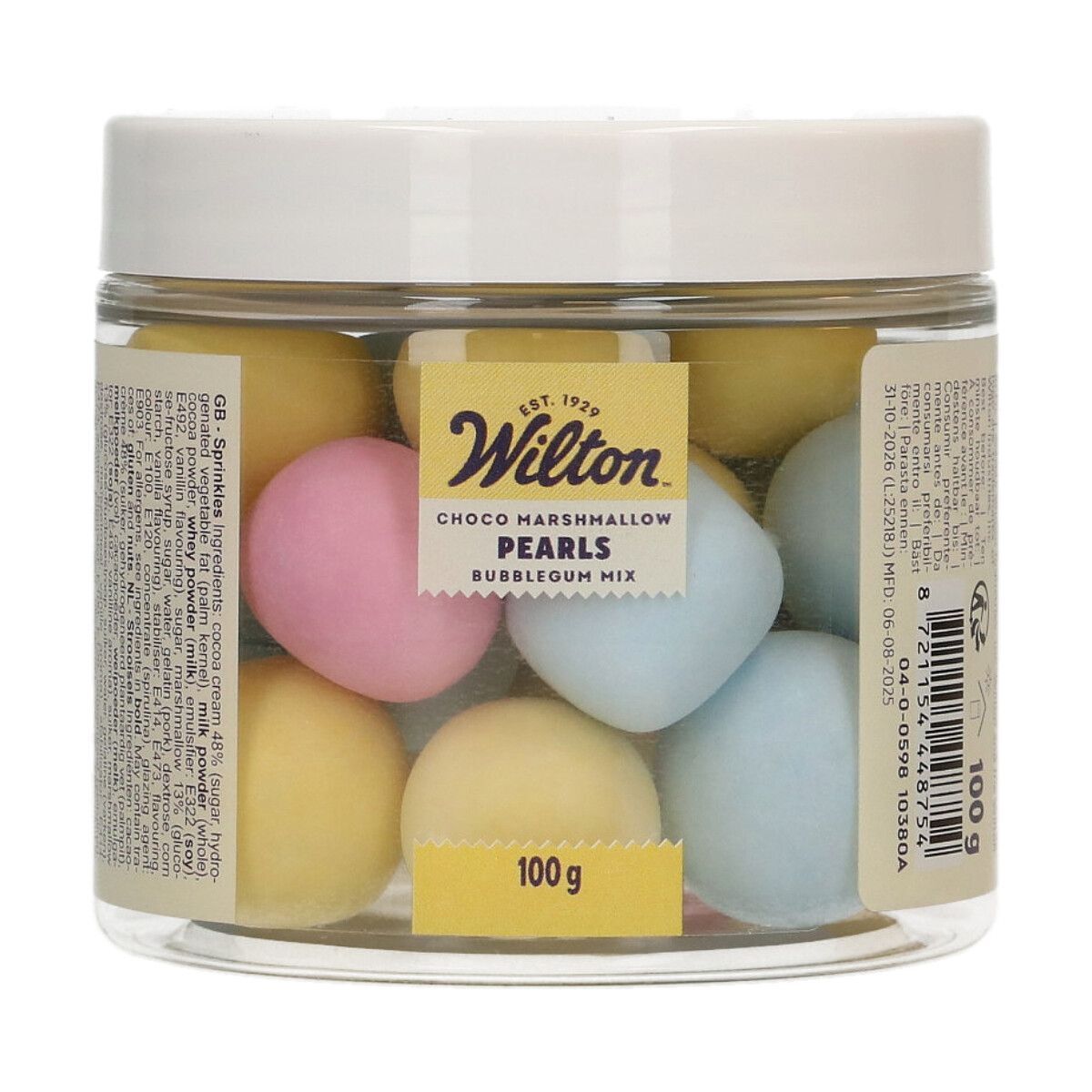 Wilton Choco Marshmallow Parels - Bubblegum Mix 100 g