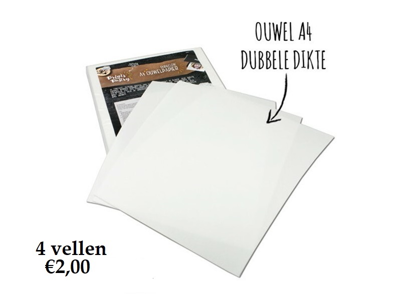 Ouwelpapier A4 - dubbele dikte - per 4