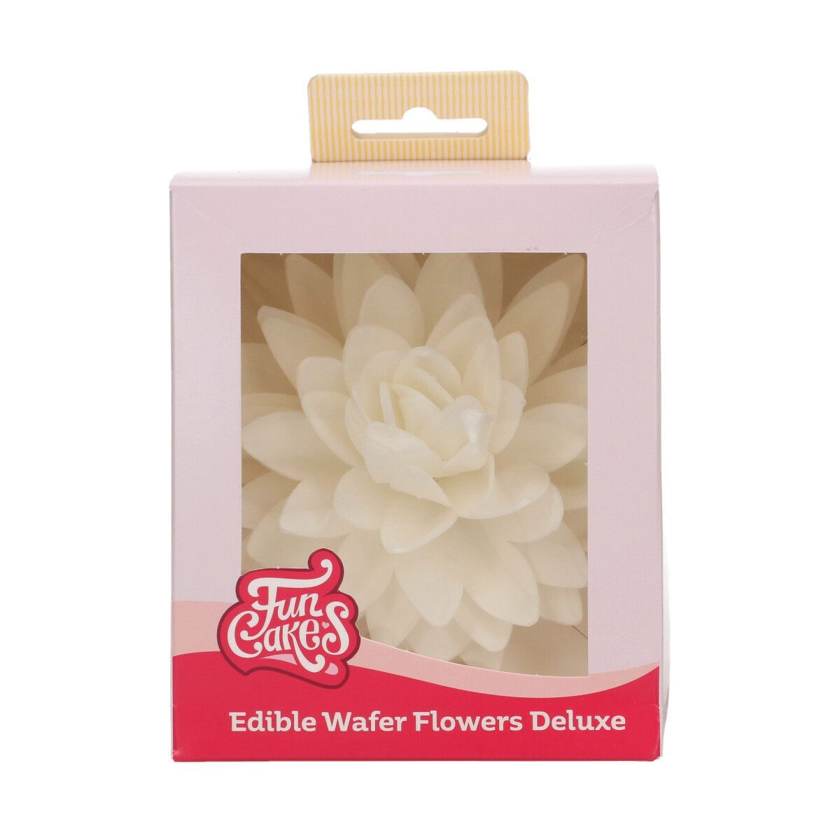 FunCakes Eetbare Papieren Bloemen Deluxe Pioenroos Wit Groot pk/1