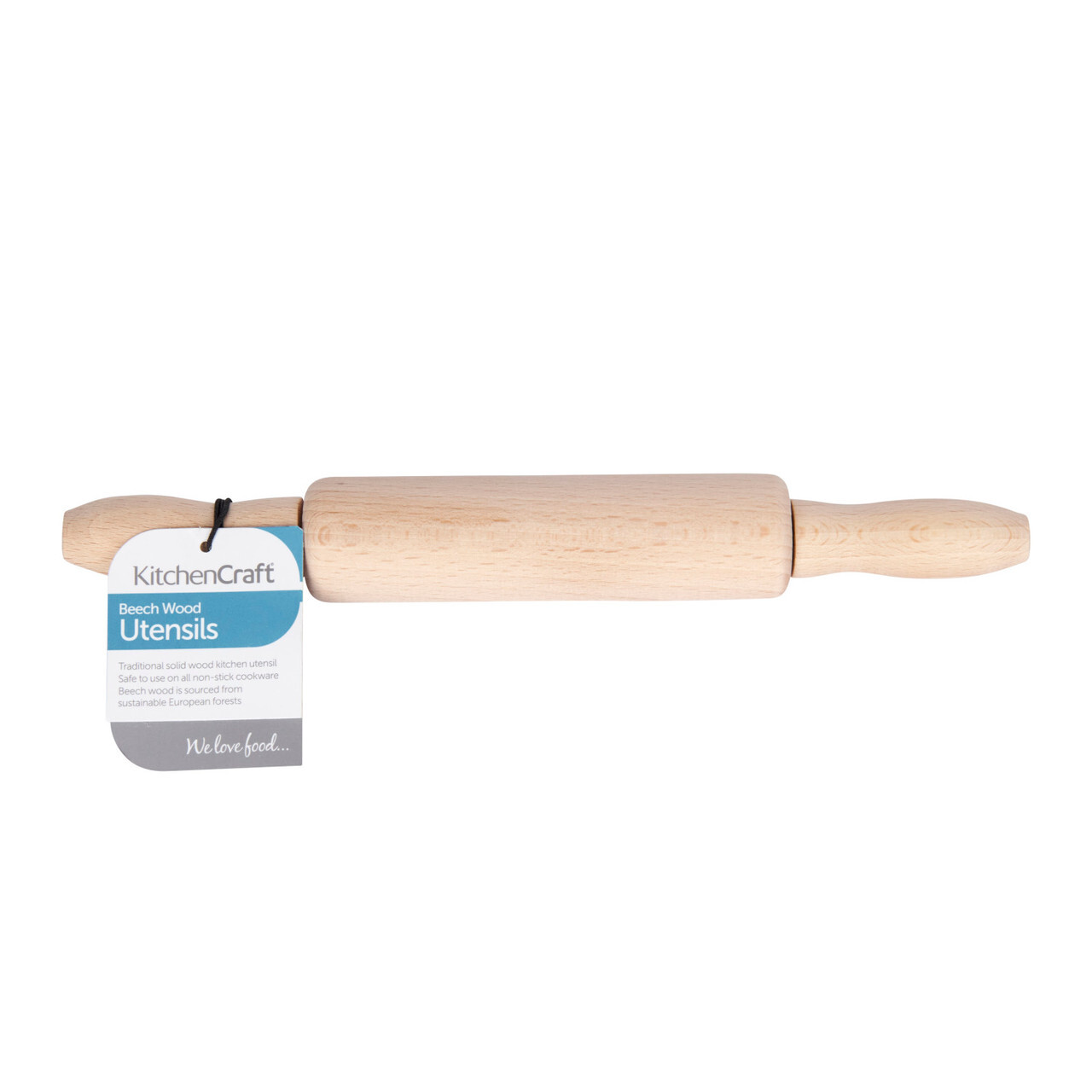 KitchenCraft Mini Deegroller – Beukenhout – 23 cm