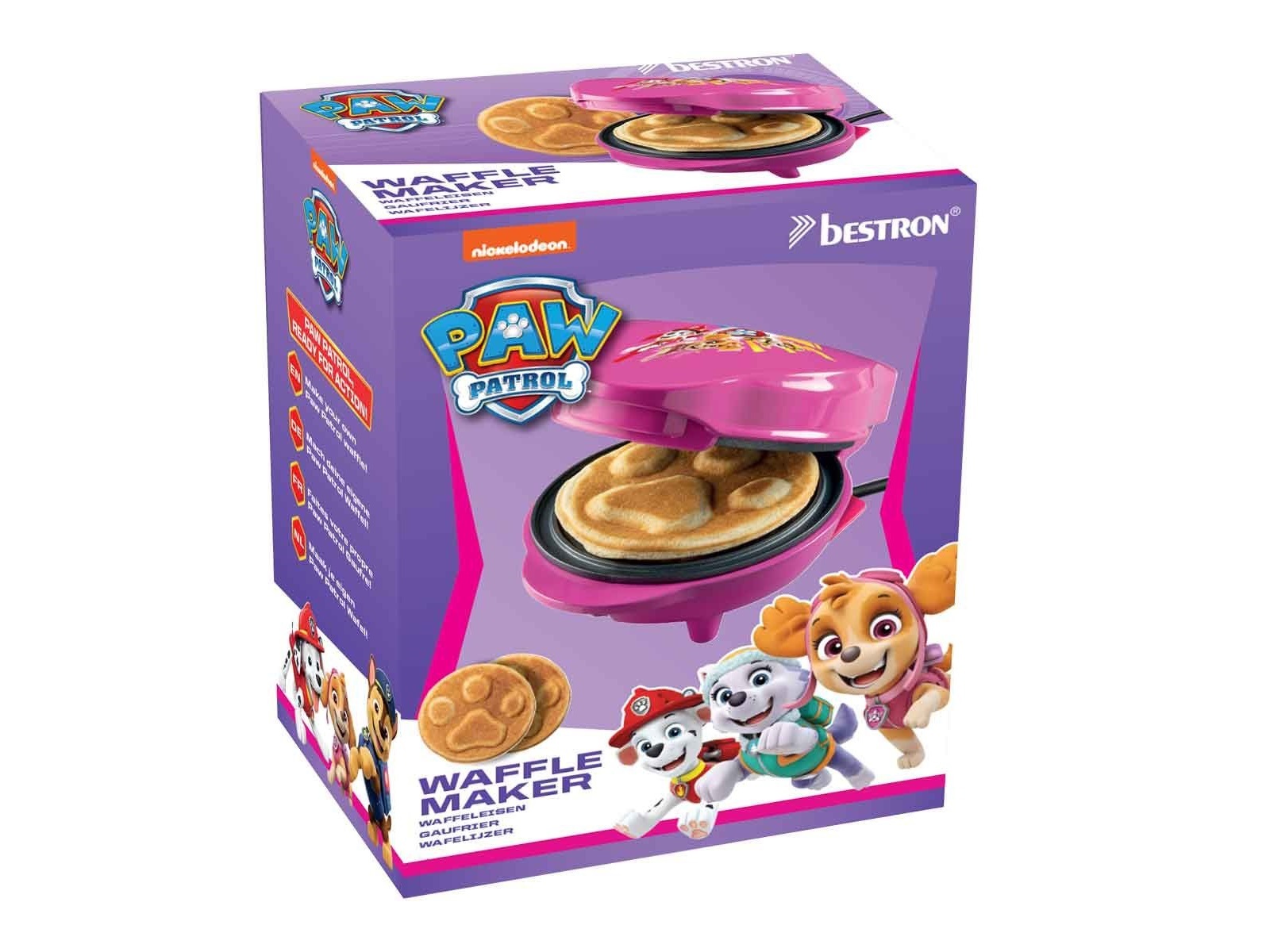 Bestron Paw Patrol Wafelijzer Roze**